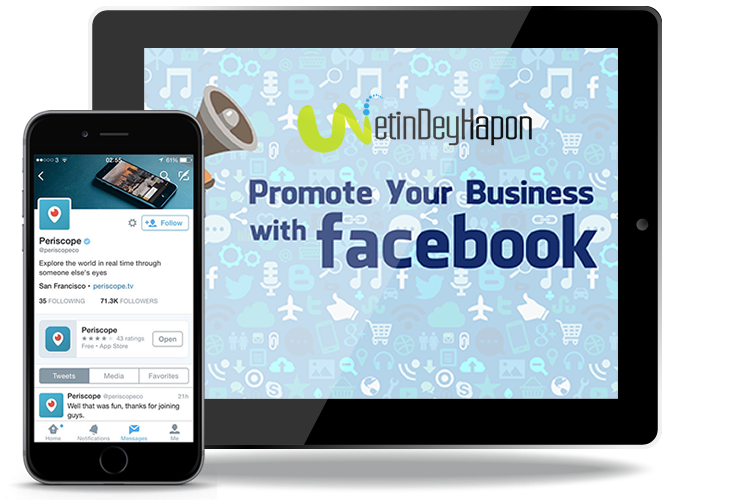 promote in facebook and twitter